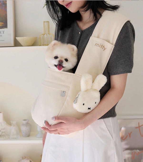 【KITCHMOOD】PREMIUM LINE dog camer bag（Beige）